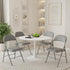 2 Pack Set, DUMOS Folding Chairs with Padded Cushion and Back - PU Leather Stackable Portable Dining Chairs for Home