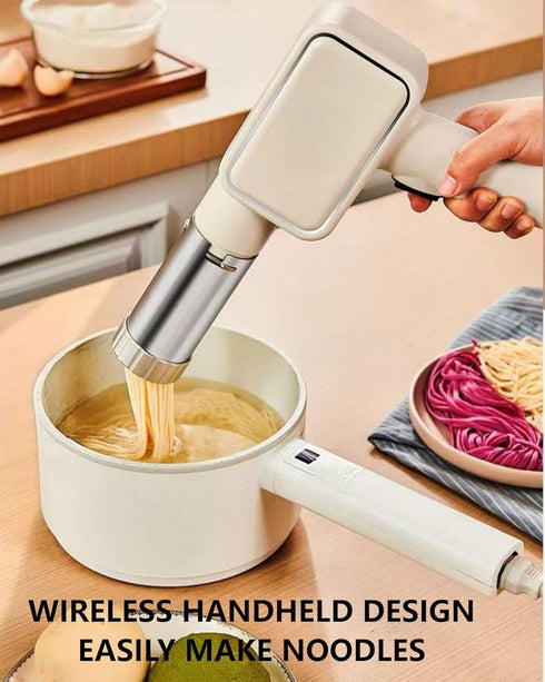 KabFbit 9 2 Nozzles Electric Pasta Machine, Household Handheld Wireless Noodle Machine. A Homemade Noodle Machine