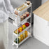 SPACELEAD Slim Storage Cart 4 Tier - Rolling Utility Organizer for Bathroom, Kitchen, Laundry Room & Narrow Places -
