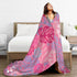 Jbofyee 80x60 Inch Hawaii Flowers Pink Throw Blankets All Season Ultra Soft Warm Tropical Aloha Pattern Fleece Blanket