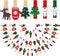 Boao Christmas Wood Clips - 60 Pieces Photo Clips for Christmas Tree, Elk Gloves, Snowflake Clothespins