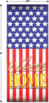Beistle 2 Pack Plastic Welcome Home Door Covers - 6’ x 30” American Flag Decor for Patriotic Holidays