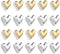 20PCS Gold Refrigerator Magnets, Cute Love Heart Decorative Magnets for Home Kitchen Office Whiteboard