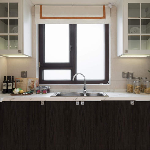 Homease Brown Black Wood Contact Paper, 24 x 196 in, Self-Adhesive Wallpaper for Furniture and Cabinets