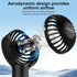2 IN 1 Mini Portable Handheld Fan with Keychain Stand, Personal Powerful Cooling Fan, USB Rechargeable, Black