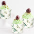 100Pcs Eucalyptus Leaf Paper Baking Cups, Green Gold Foil Leaves Cupcake Wrappers for Parties