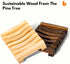 Urbanstrive Natural Wooden Soap Dish Soap Saver Holder Soap Tray for Bathroom, Biodegradable, Zero Waste, Plastic Free