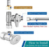 Refrigerator Ice Maker Water Line Kit, 10' Braided Stainless Steel Fridge Water Line with Compression Fittings