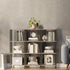 4-Tier BS01BG004 TUTOTAK Bookshelf, Tall Book Shelf, Narrow Bookcase for Small Space, DIY Stackable Bookshelf