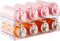 IEEK 2 Pack Stackable Wine and Water Bottle Holder, Clear Plastic Organizers for Fridge, Cabinet, Pantry, Holds 8