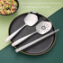 X-Large Serving Spoons Set - 9.8 Inch Slotted Spoon and Serving Spoon, 18/8 Stainless Steel Cooking Utensils, Pack of 2