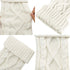 Pack of 2, 18" Unique Ivory White Knit Christmas Stockings, Style 2