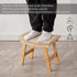 Kitsanery Foot Stool,Ottoman,Bamboo Small Sofa Foot Rest Under Desk,Extra Seating for Living Room, Bedroom and Kitchen