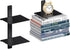Floating Book Shelves for Wall, 2 Tier Invisible Floating Bookshelf, Vertical Spine