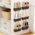 DegMongee 6-Pack Wall Mounted Shoe Rack with Sticky Strips, Space Saving Hanging Shoe