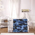 Perinsto 60"X50" Camouflage Blue Throw Blanket Ultra Soft Warm All Season Military Camo Decorative Fleece Blankets