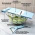5 in 1 Mandoline Slicer for Kitchen, Blue Vegetable Slicer Multi Blade, Veggie Shredder, Potato Chip Cutter, Julienne