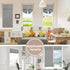 Small French Curtain Tricia Door Curtain, Thermal Insulated Tie Up Shades for French Doors, Silver Grey