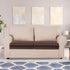 PU Leather Sofa Cushion Covers, Set of 2, Chocolate Sofa Seat Slipcover with Elastic Bottom