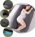 COSMOPLUS U Shaped Full Body Pillow Case for Maternity,Stretchy Cool Breathable Jersey Fabric, Provides Sleep