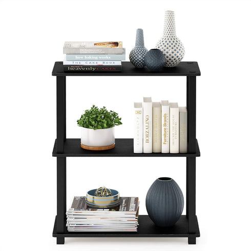 3-Tier Furinno TURN-S-TUBE Storage Shelves, Book Shelf, Corner Shelf, Toolless Open Shelves, for Organization