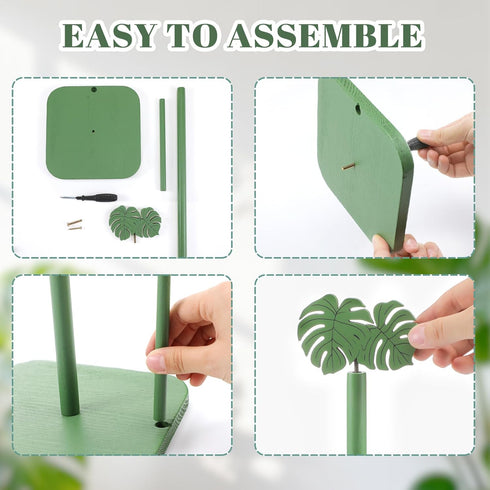 Leinuosen Monstera Leaves Paper Towel Holder Tropical Monstera Wooden Paper Towel Holder Green Ocean Tropical Bathroom