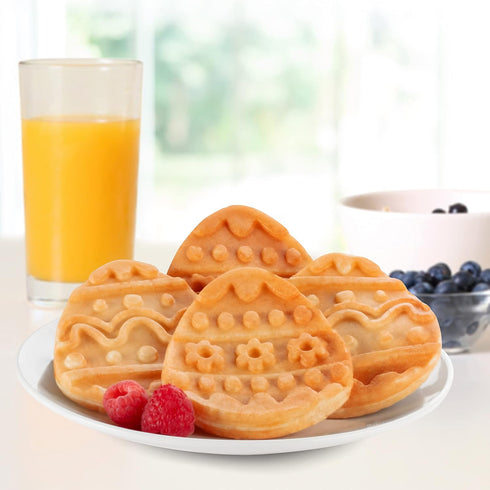 Mini Easter Egg Waffle Maker, Double Sided Waffle or Pancake with Holiday Designs for Kids