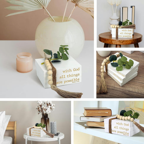 Set 3 Mini Decorative Coffee Table Books - of Faux Books for Decoration, Living Room, Entryway, Bookshelf