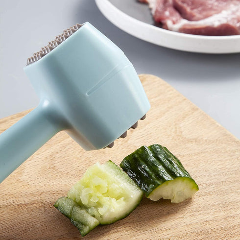 Meat Tenderizer Hammer Mallet with Comfort Grip Rubber Handle, Dual-Sided Pounder for Tenderizing Meat
