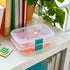 Sterilite Small Divided Pencil Box, Stackable Plastic Storage Container with Latching Lid, Clear Case, 12 Pack
