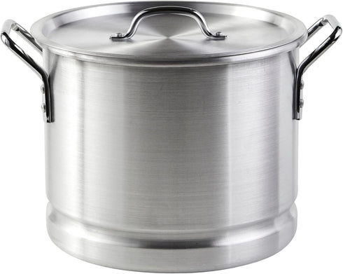 IMUSA Aluminum Steamer with Rack, 24 Qt, Silver