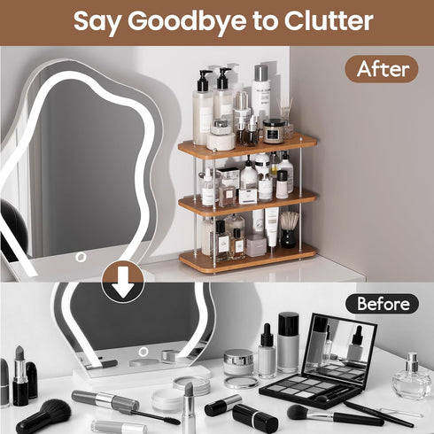 Counter Height(3Tier) Bathroom Organizer,Bathroom Shelf Organizers & Sink Organizer,Vanity Organizers,Storage