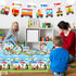 Lenyunge 142PCS Set 2nd Chuagaa Chugga Two Two Birthday Decoration Train Paper Plates Tableware - Transportation Table