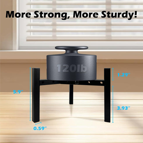 Sztbxuer 3Legs 5"-10" 1 Mini Adjustable Metal Plant Stand for Plant Pot Indoor & Outdoor (Black, Pcs)