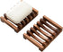 Wooden Soap Dish for Shower,Set of 2 Shower Soap Holder,Self draining Bar