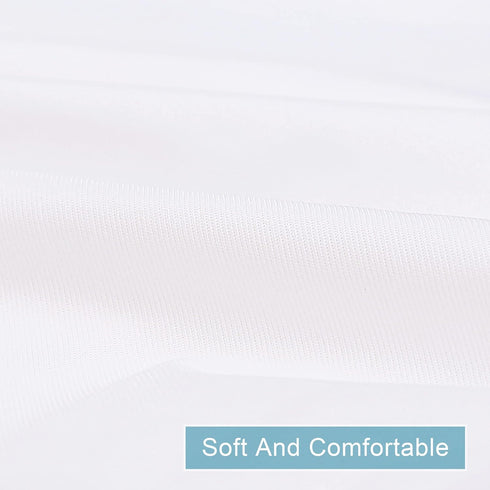 NTBAY 4 Pack Zippered Waterproof Pillow Protectors, Super Soft Quiet Zip Pillow Cases 20x26 Inches Jersey Pure White