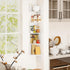 5-Tier (1, Tangkula Corner Shelf Wall Mount, Farmhouse Floating Corner Bookshelf, Industrial Modern Display Shelf