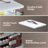 4-Tier CTIME XL Medicine Organizer - Portable Medicine Cabinet with Leather Handle, Empty First Aid Kit for Home