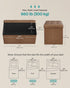 SONGMICS Storage Ottoman Bench, Foldable Foot Rest, 15 x 30 x 15 Inches, End of Bed Storage Chest, Coffee Brown