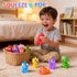 HOZUZER 32 Packs Squishy Toys Kids Party Favors - Popping Eyes Animal Keychains, Fidget Toys Bulk for Kids Birthday