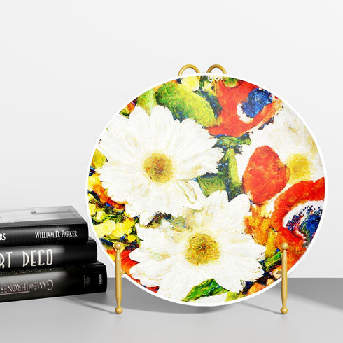 Plate Holder Display Stand, 6 Inch Gold Iron Easel for Pictures, Books, and Decorative Plates (1 Pack)