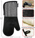 Silicone Oven Mitts - Heat Resistant 932?, Set of 2 Extra Long Kitchen Mittens with Soft Cotton Terry Lining