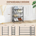 4-Tier Closet Closet AceMining Expandable Shoe Rack, Adjustable Shoe Rack Shoe Organizer Shoe Shelf, Free Standing Shoe