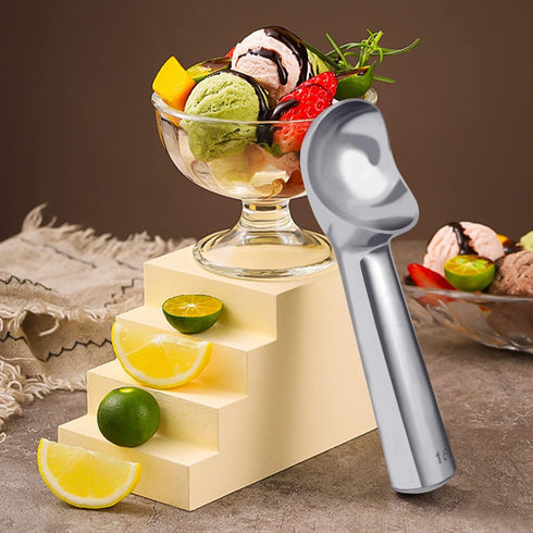 7 inches Pimoys Large Ice Cream Scoop Nonstick Anti-Freeze Metal Ice Cream Scooper Spoon One Piece Aluminum Design