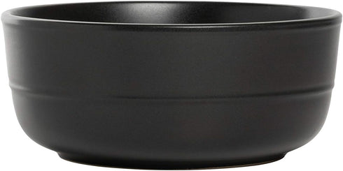 6.25"/24 oz Set 6, Double Line Cereal Bowl, of Matte Black