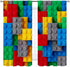 Building Blocks Blackout Curtains, 2 Panel, Colorful Geometric Brick Constructor Toy Curtains for Bedroom Playroom
