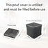 18 18 Inch Louis Donn x Unstuffed Storage Pouf Ottoman Cover, Square Cotton Linen Footstool Cover, DIY Bean Bag