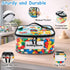Blissleaf 6 Pack Extra Large Clear Toy Storage Bag with Name Tag,Waterproof PVC Toy Organizer Bags with Zipper & Manual
