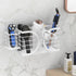 Hair Dryer Holder 3in1 Organizer, Wall Mounted, Height-adjustable Curling Iron Holder for Bathroom Cabinet