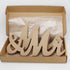 Mr and Mrs Signs Table Decorations, Wooden Freestanding Letters for Rustic Wedding Photo Props